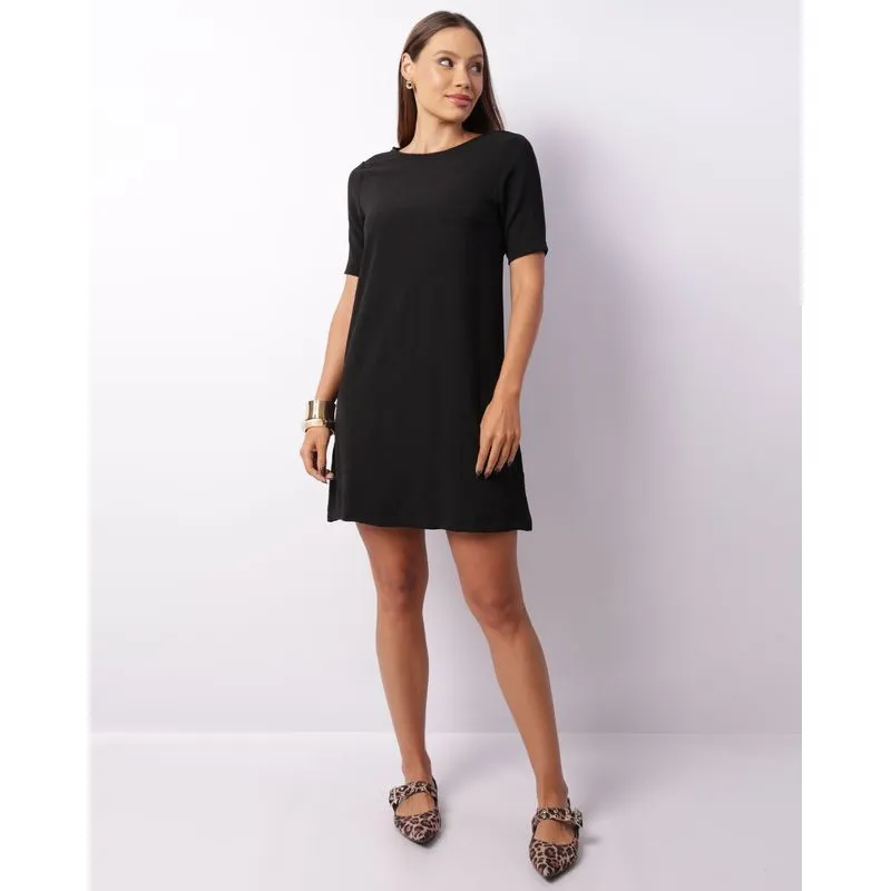 Vestido Feminino Berry & Co. Curto Básico Preto M