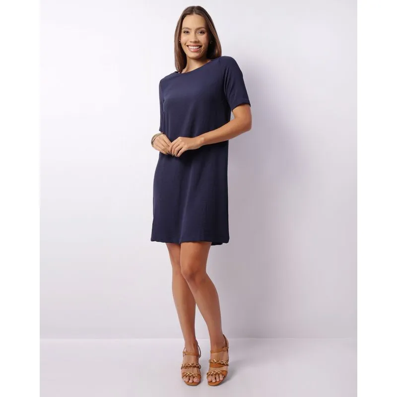 Vestido Feminino Curto Berry & Co. Básico Azul G