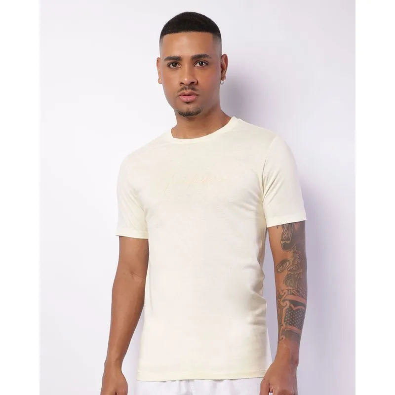 Camiseta Masculina Manga Curta Estampa Gratidão Amarela P