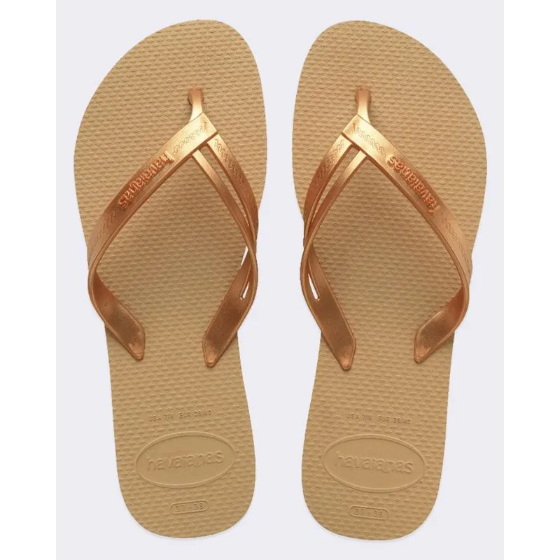Chinelo Havaianas Feminino Elegance Dourado 35/36