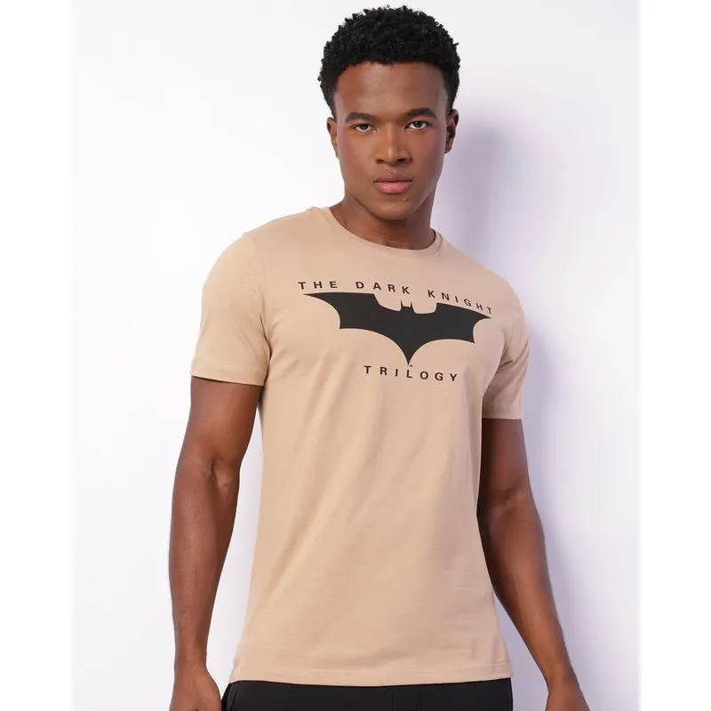 Camiseta Masculina DC Comics Batman Manga Curta Marrom G