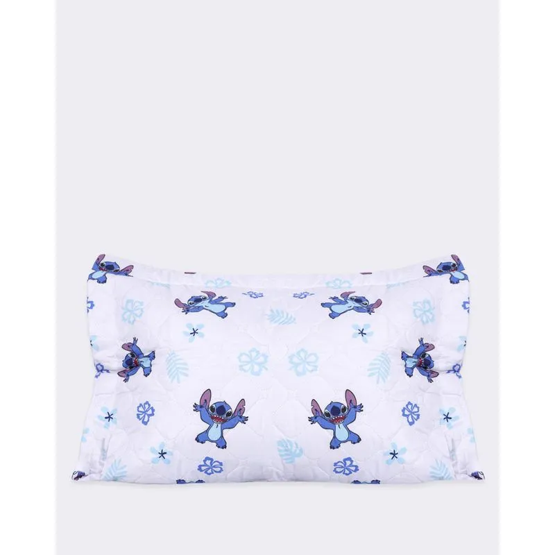 Porta Travesseiro Infantil 50cm x 70cm Hedronds Disney Stitch Branco UN