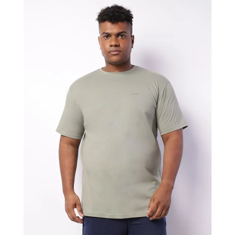 Camiseta Plus Size Masculina Manga Curta Básica Verde G3