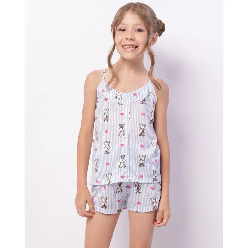 Pijama Infantil Estampa Cachorro Azul 8