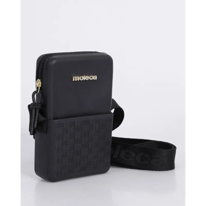 Bolsa Transversal Moleca Texturizada Preta UN
