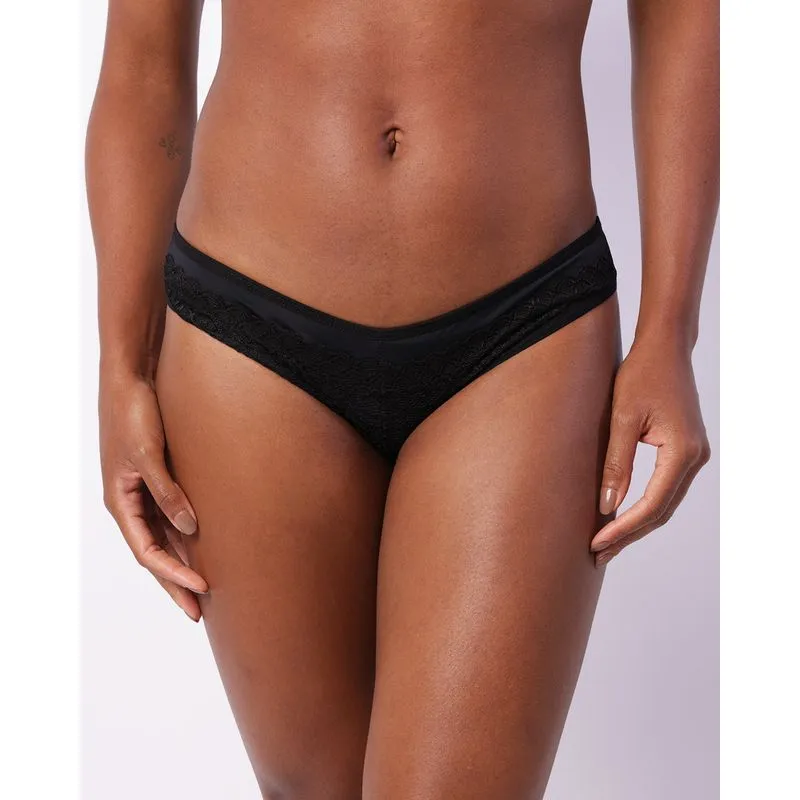 Calcinha Feminina Biquíni Com Renda Preta M