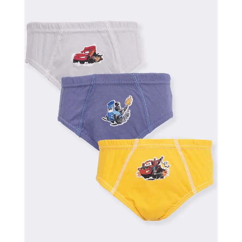 Kit 3 Cuecas Infantil Slip Disney Carros Estampa Cores Sortidas 10