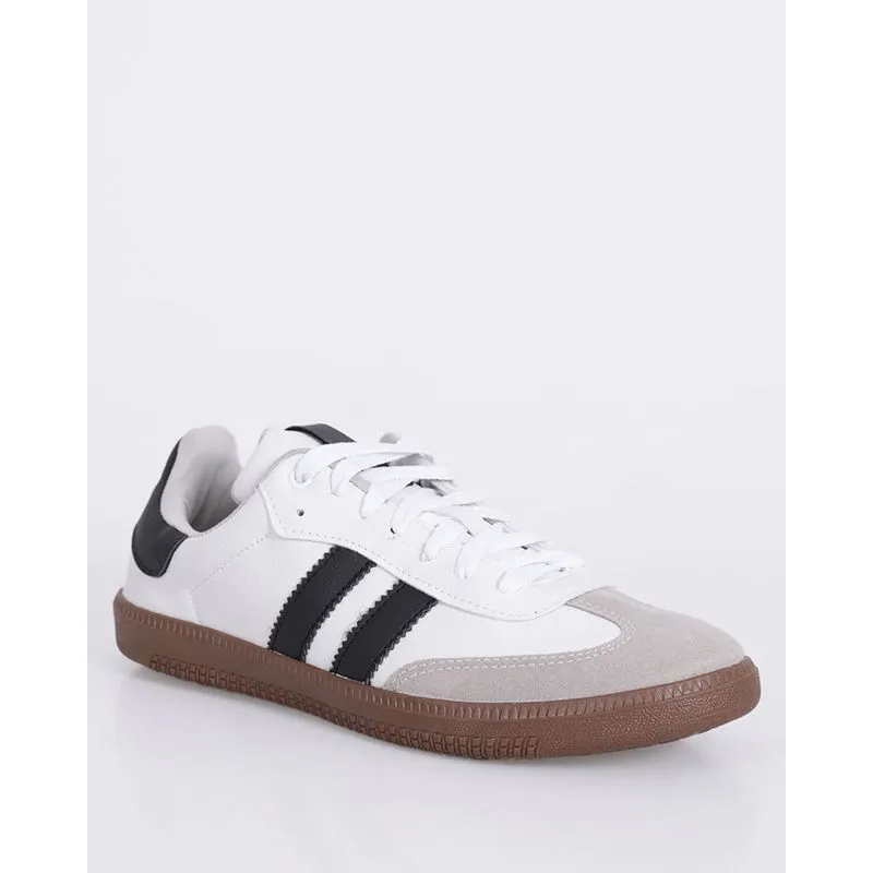 Tênis Feminino Casual Recortes Com Camurça Off White 35