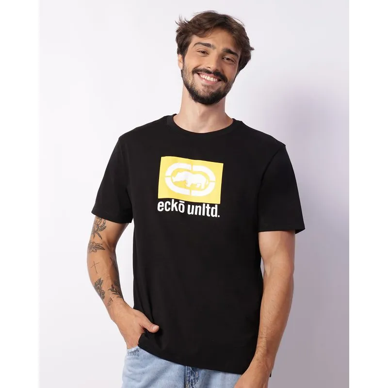 Camiseta Masculina Ecko Unltd Manga Curta Preta G