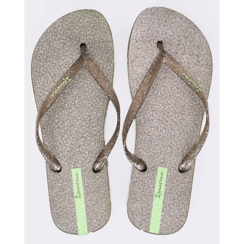 Chinelo Ipanema Feminino Glitter Verde 33/34