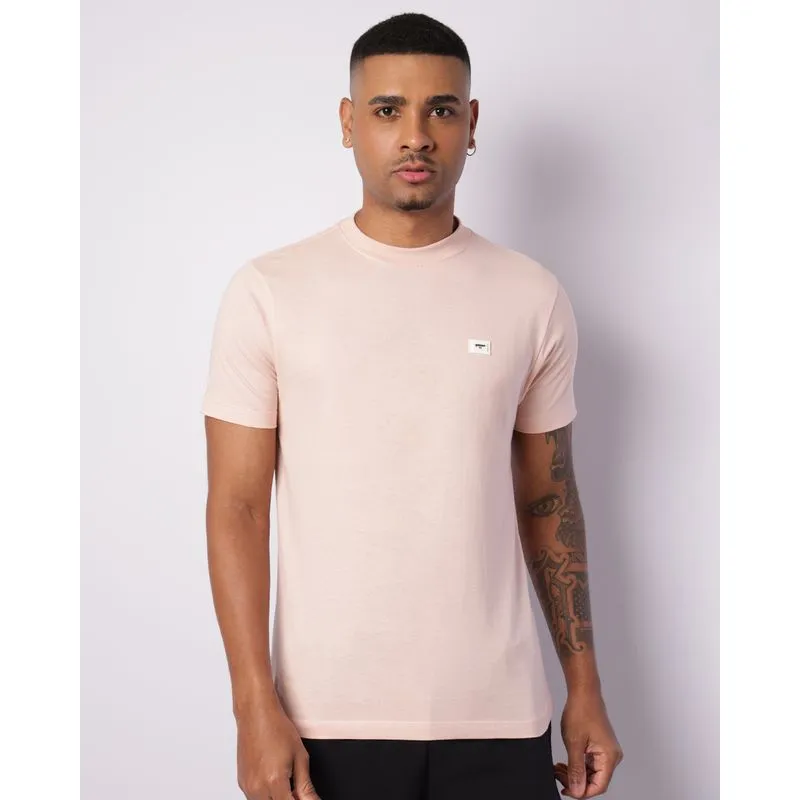 Camiseta Masculina Manga Curta Básica Rosa M