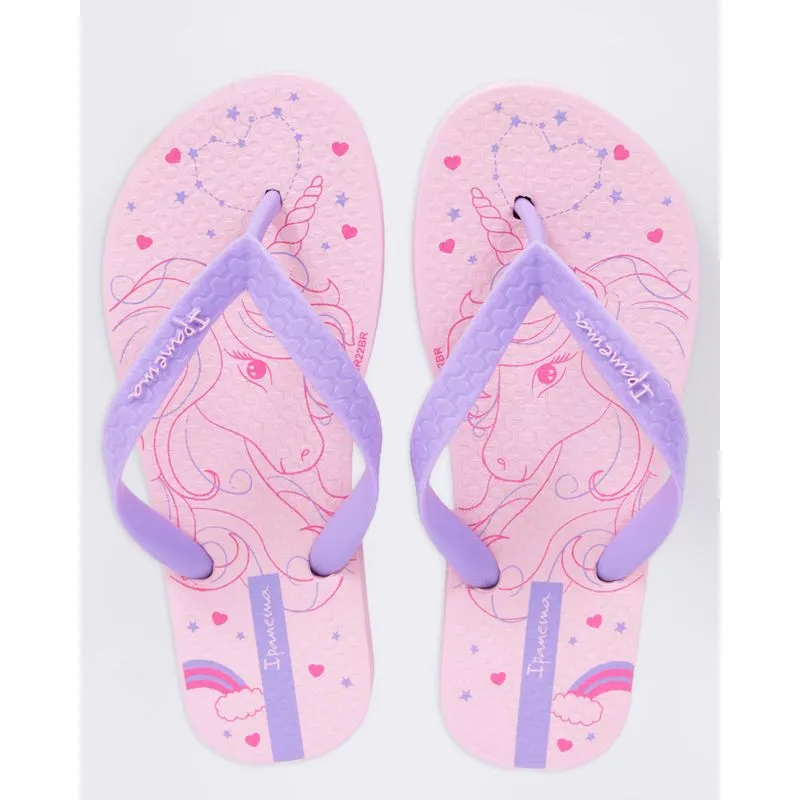 Chinelo Ipanema Infantil Unicórnio Rosa 25/26