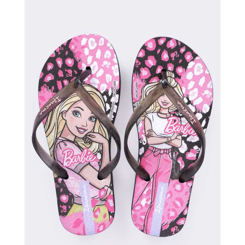 Chinelo Ipanema Infantil Barbie Preto 29/30