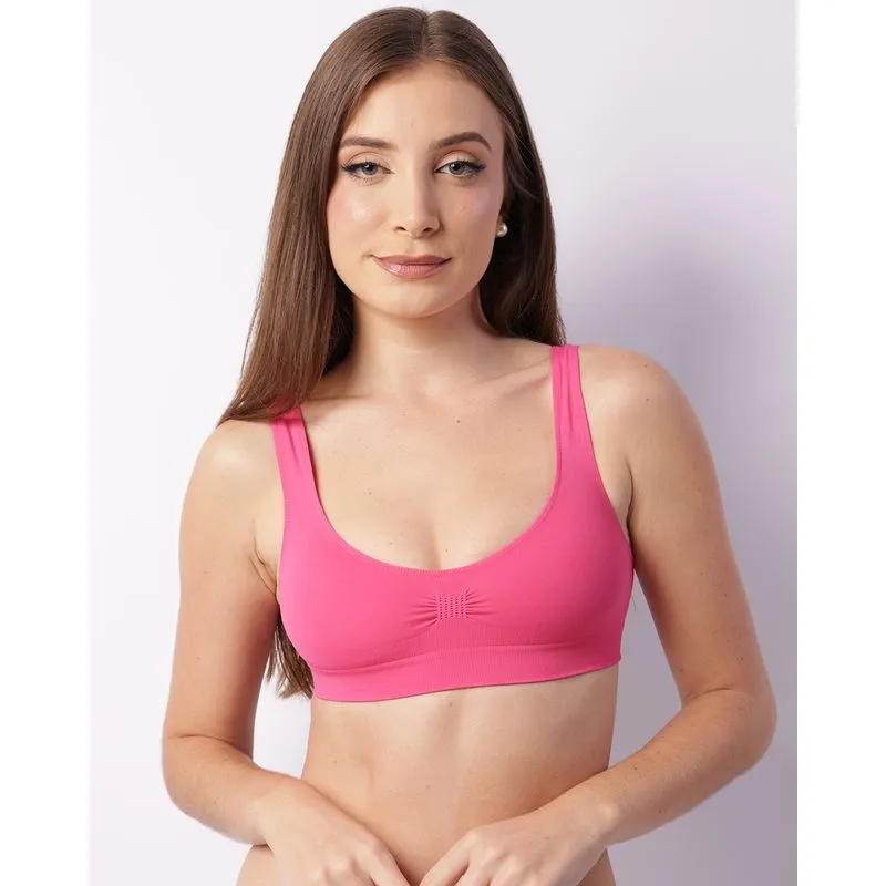 Sutiã Feminino Top Trifil Sem Bojo Sem Costura Rosa Escuro GG