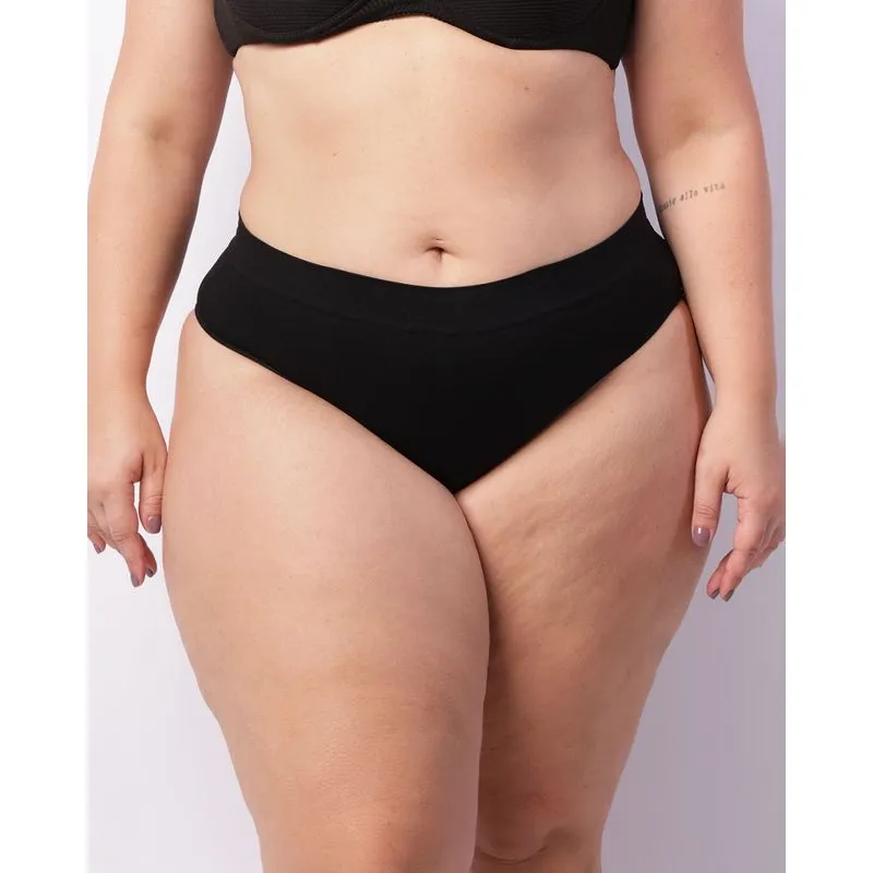 Calcinha Plus Size Feminina Biquíni Zee Rucci Preta G1