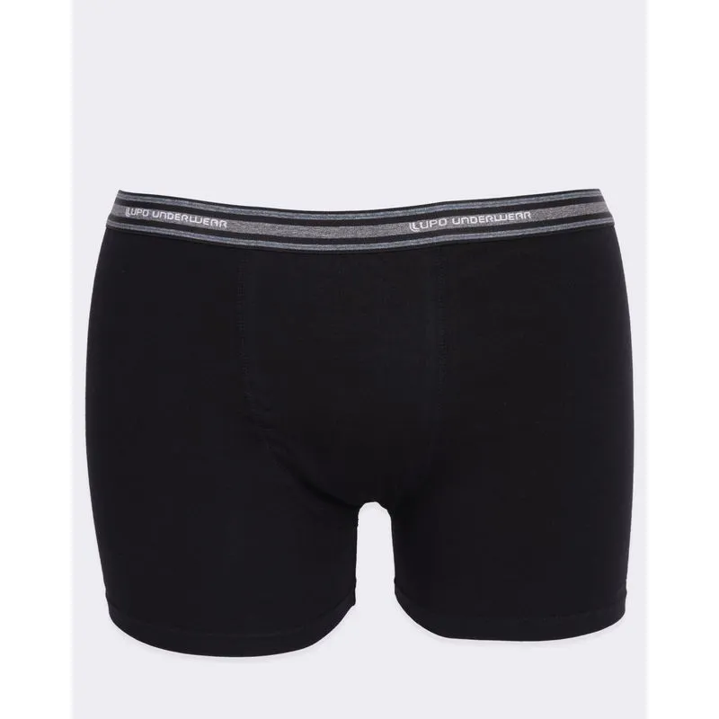 Cuecas Plus Size Masculina Boxer Lupo Underwear Preto G3