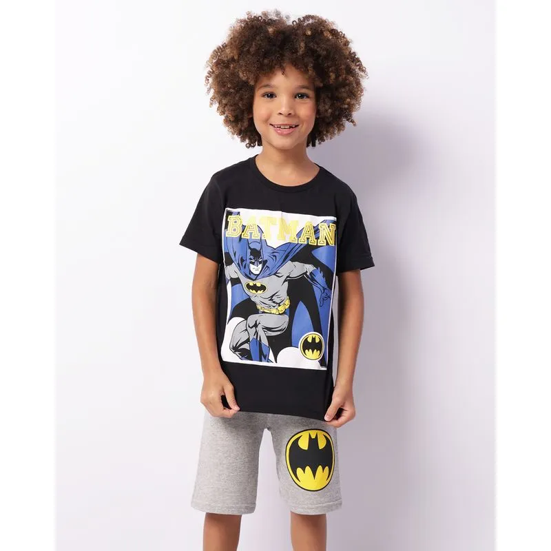 Conjunto Infantil Curto DC Comics Batman Preto 10