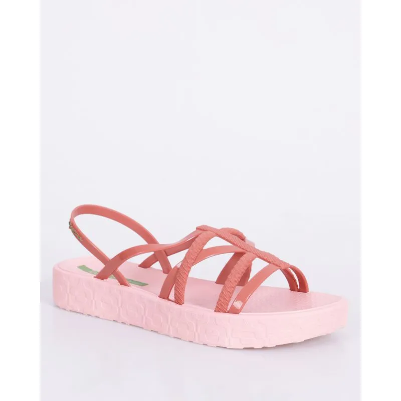 Sandália Rasteira Feminina Ipanema Flatform Texturizada Rosa 36