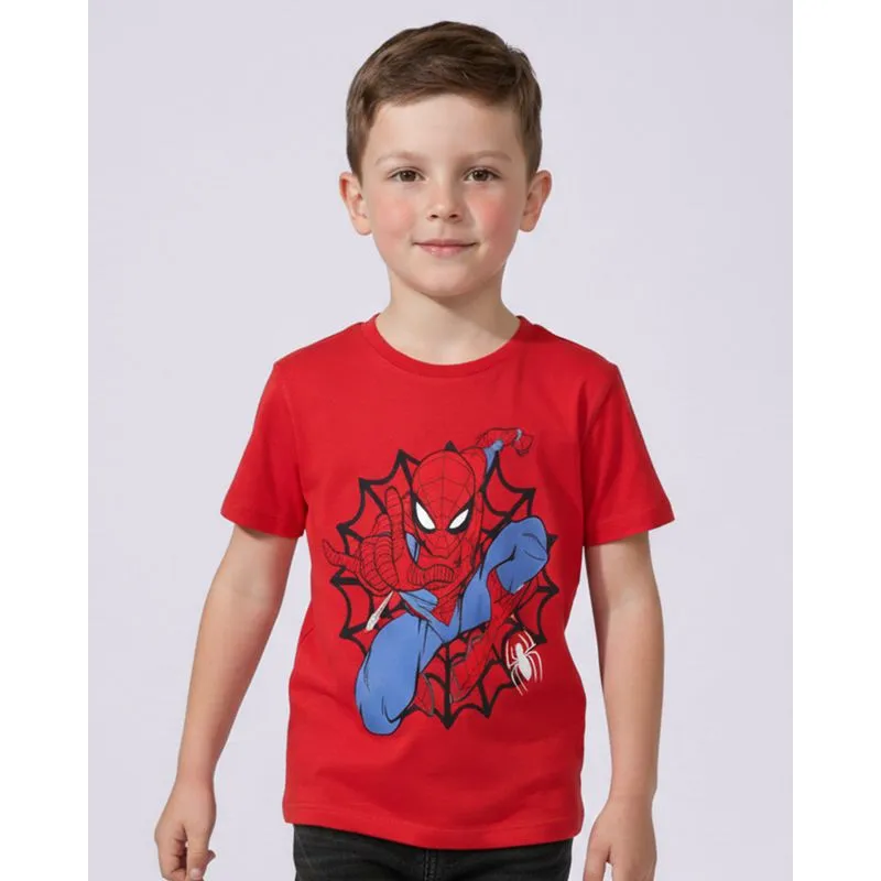 Camiseta Infantil Algodão Marvel Homem Aranha Vermelho 12