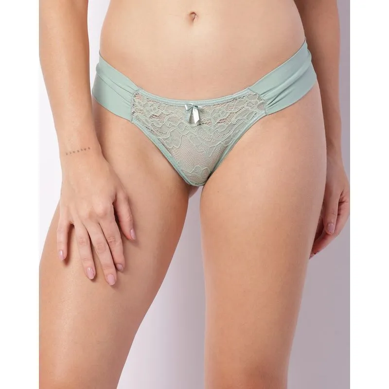 Calcinha Feminina Biquíni Com Renda Verde G