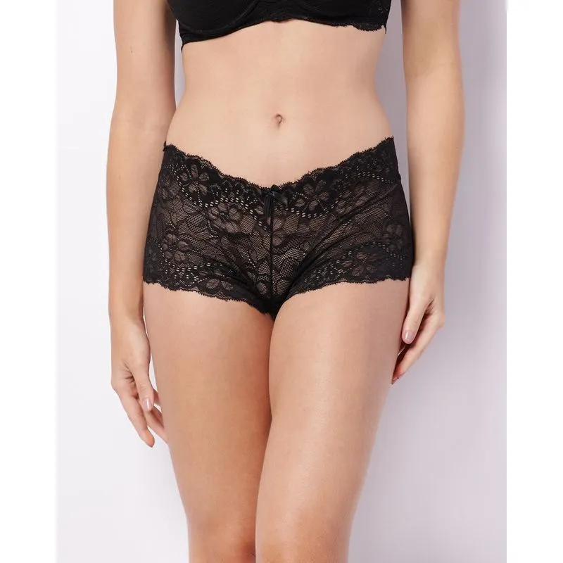 Calcinha Feminina Caleçon Renda Preta G