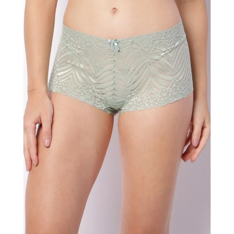 Calcinha Feminina Caleçon Renda Verde GG