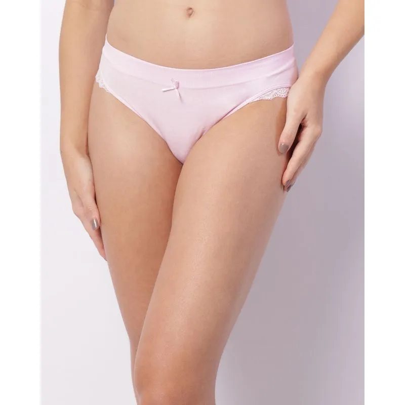 Calcinha Feminina Biquíni Detalhe Renda Rosa M