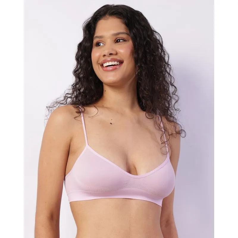 Sutiã Feminino Top Sem Bojo E Sem Costura Rosa G