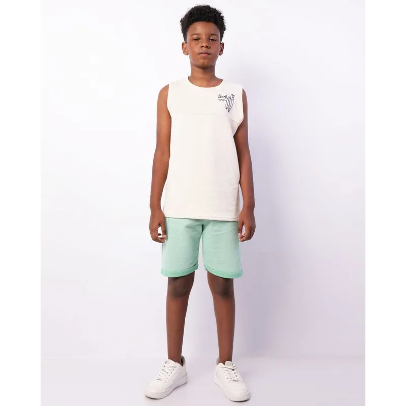 Bermuda Juvenil Moletinho Bolso Cargo Verde 16