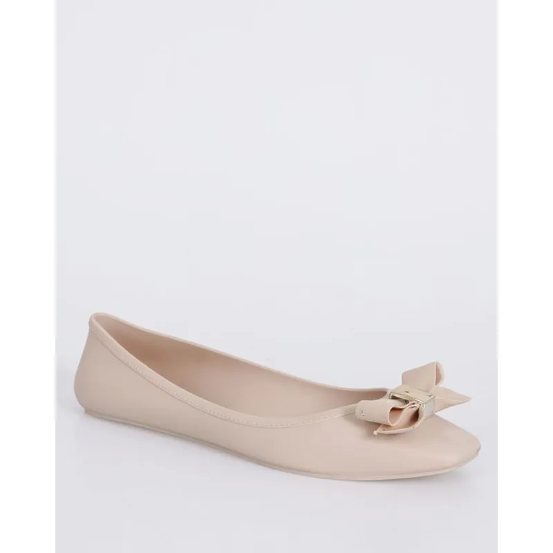 Sapatilha Feminina Casual Fivela Com Laço Bege 36