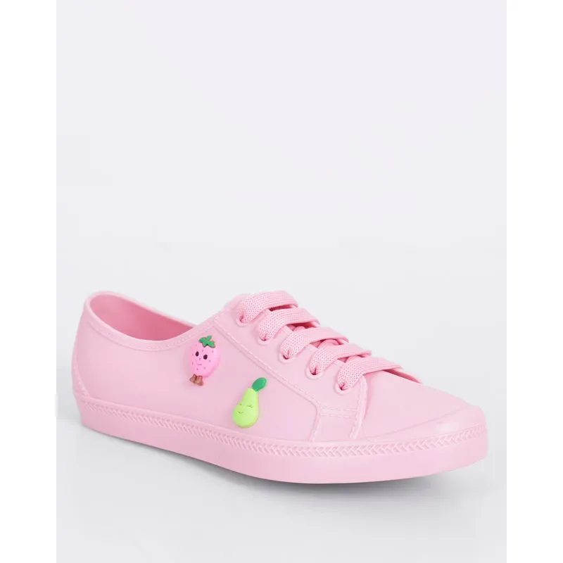 Tênis Infantil Casual Bella Com Aplicação Rosa 27/28