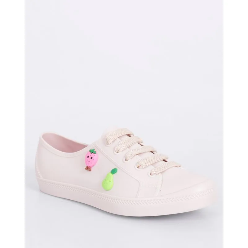 Tênis Infantil Casual Bella Com Aplicação Off White 27/28