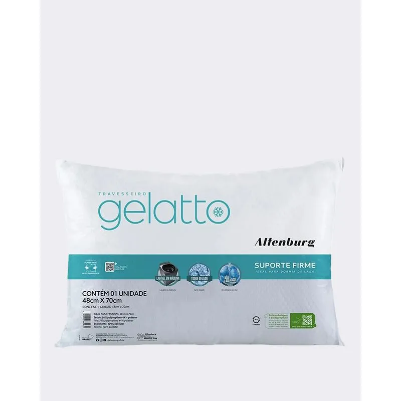 Travesseiro Altenburg 48cm x 70cm Gellato Branco UN