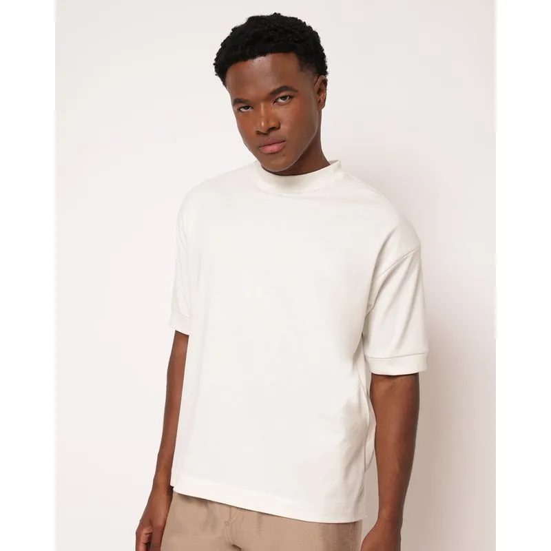 Camiseta Masculina Suede Oversized Manga Curta Off White PP