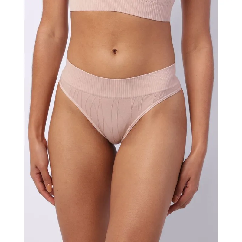 Calcinha Feminina Alta Poliamida Canelada Zee Rucci Rosa M
