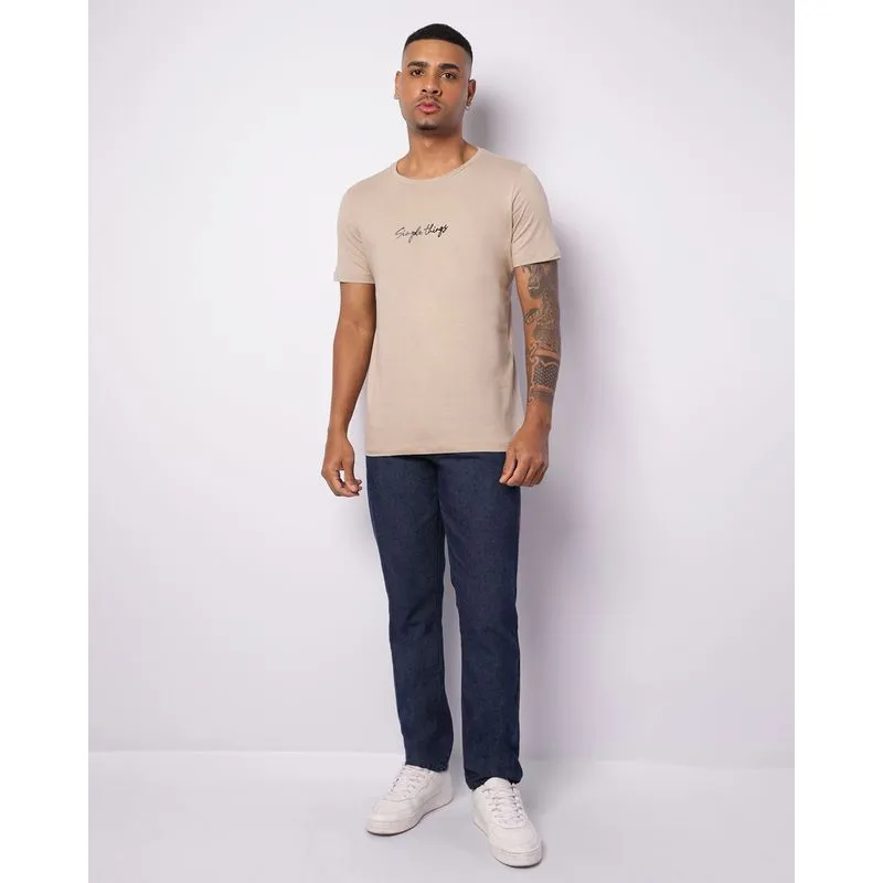 Calça Jeans Masculina Reta Com Bolsos Azul 38