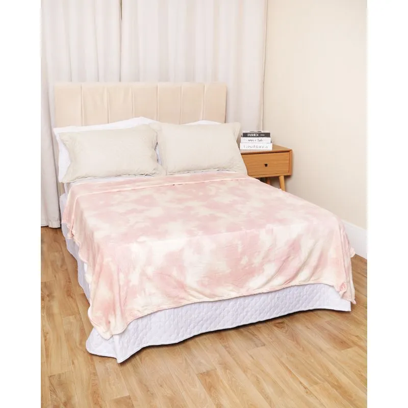 Manta Casal Arte & Cazza Microfibra Estampada Rosa UN