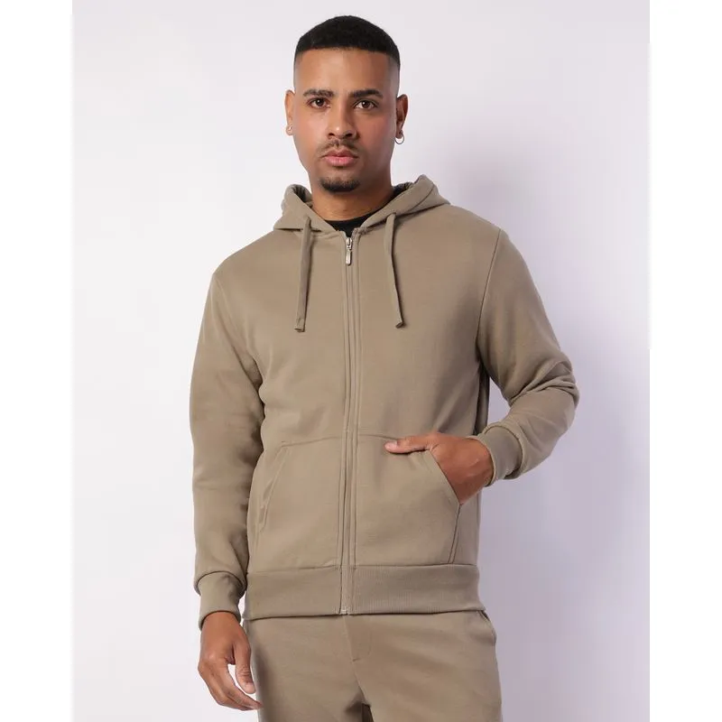 Jaqueta Moletom Masculina com Capuz Bolsos Verde GG