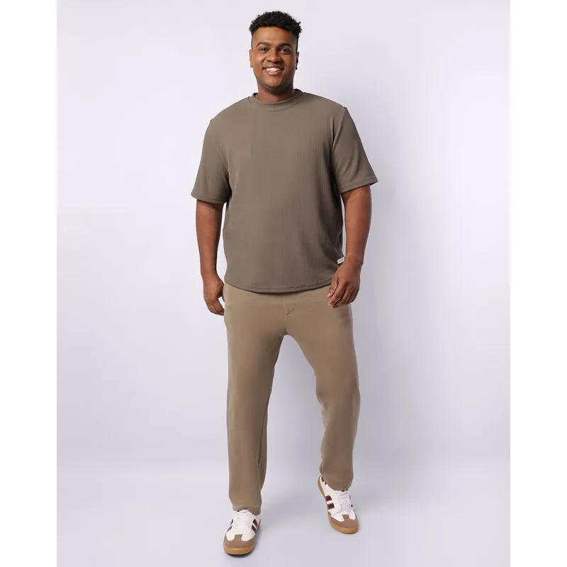 Calça Plus Size Masculina Reta Com Cordão Verde G1