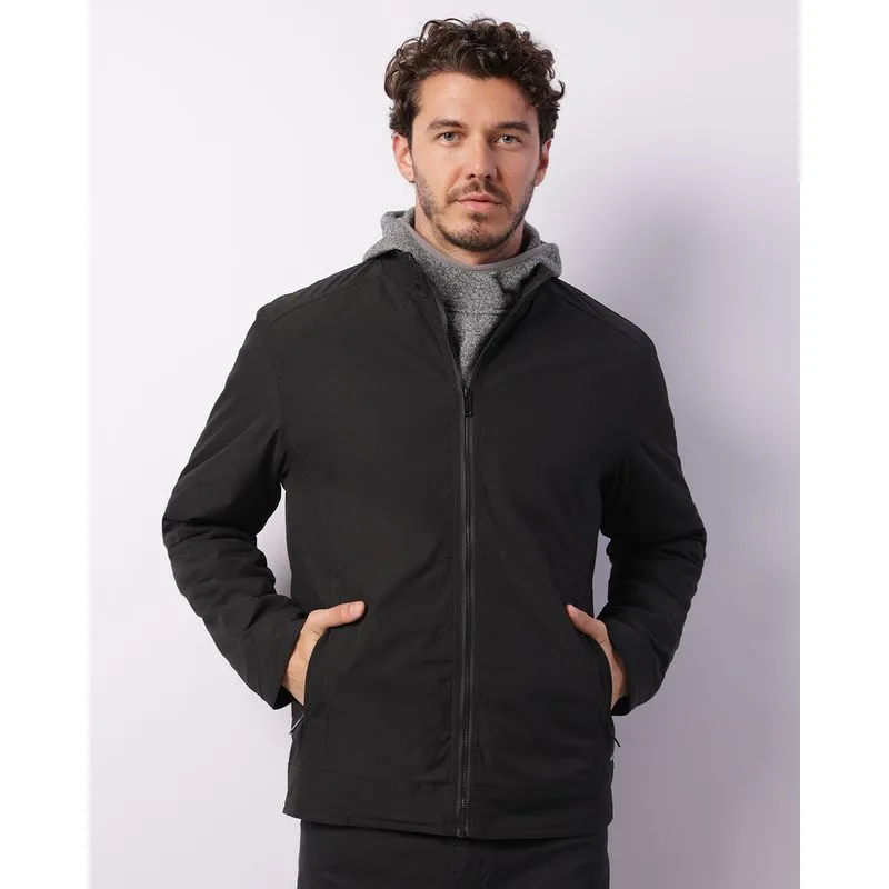 Jaqueta Masculina Recortes Com Bolsos Preta M