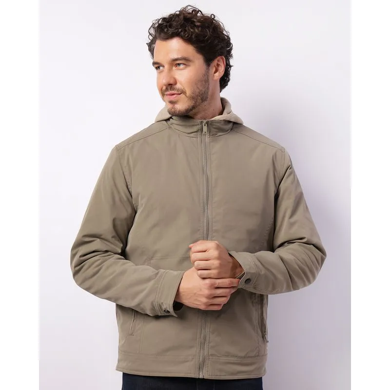 Jaqueta Masculina Recortes Com Bolsos Verde P