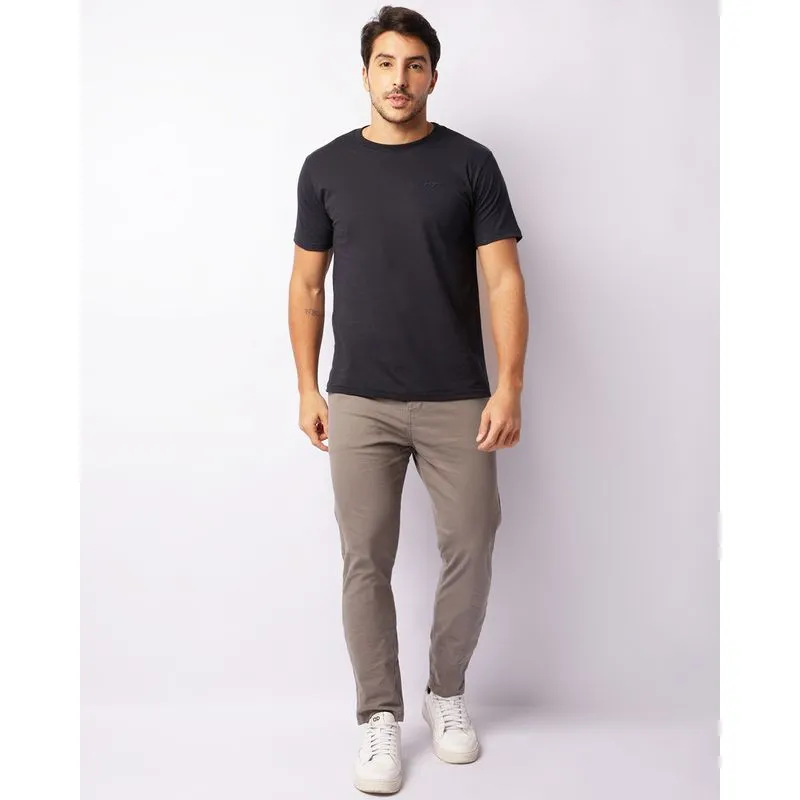 Calça Masculina Sarja Skinny Cinza 46
