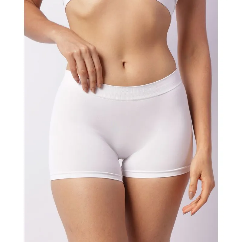 Calcinha Feminina Caleçon Sem Costura Branca GG