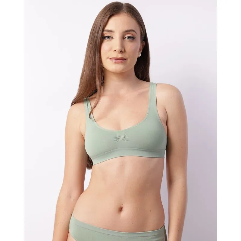 Sutiã Feminino Top Trifil Sem Bojo Sem Costura Verde P