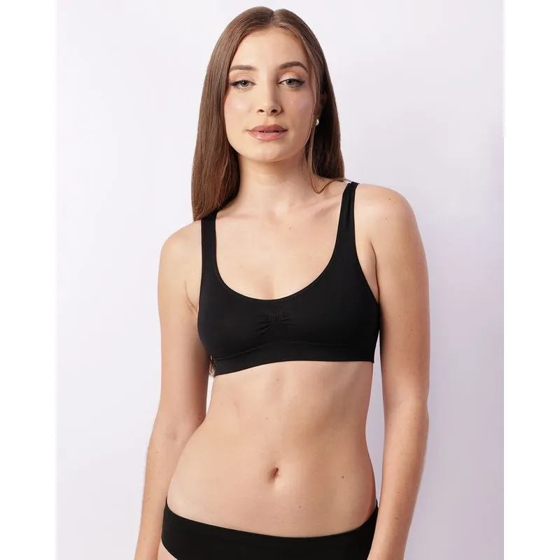 Sutiã Feminino Top Trifil Sem Bojo Sem Costura Preto GG