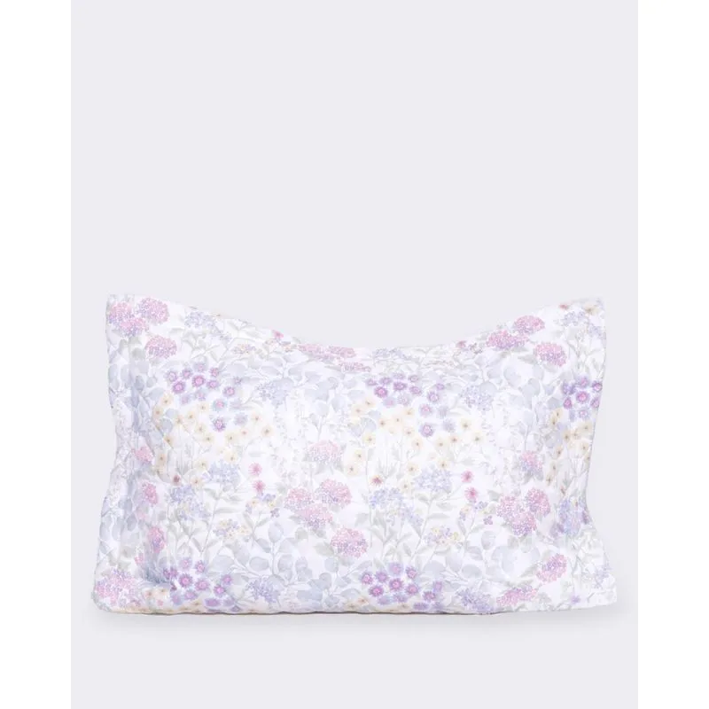 Porta Travesseiro Andreza 50cmx70cm Estampa Floral Lilás UN