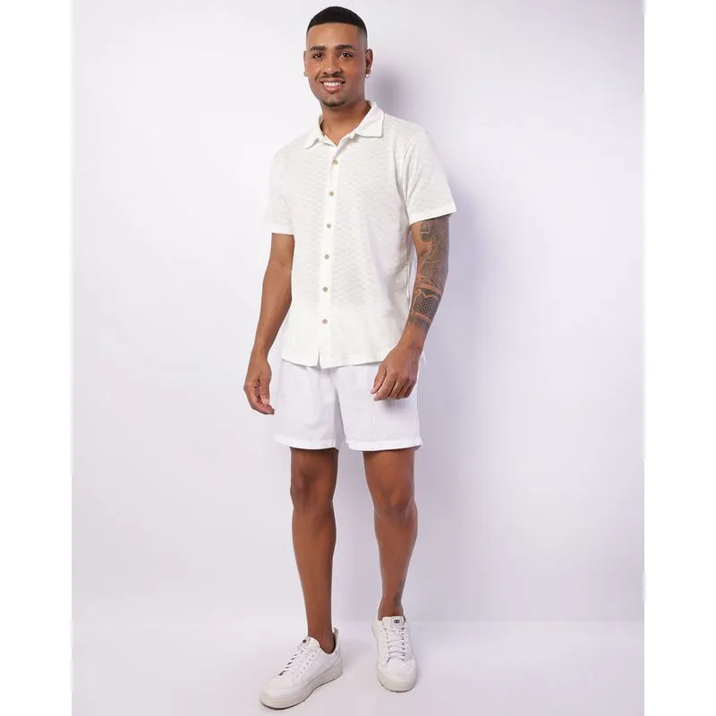 Bermuda Masculina Liocel Bolso Posterior Branca P