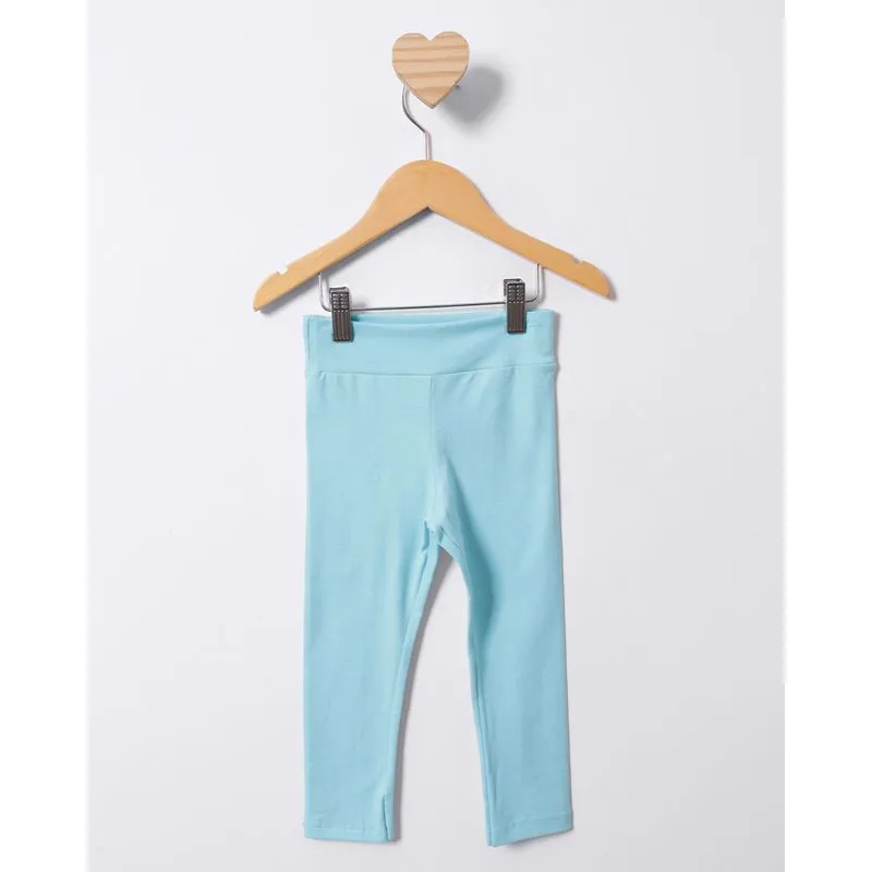Calça Legging Bebê Lisa Azul 1