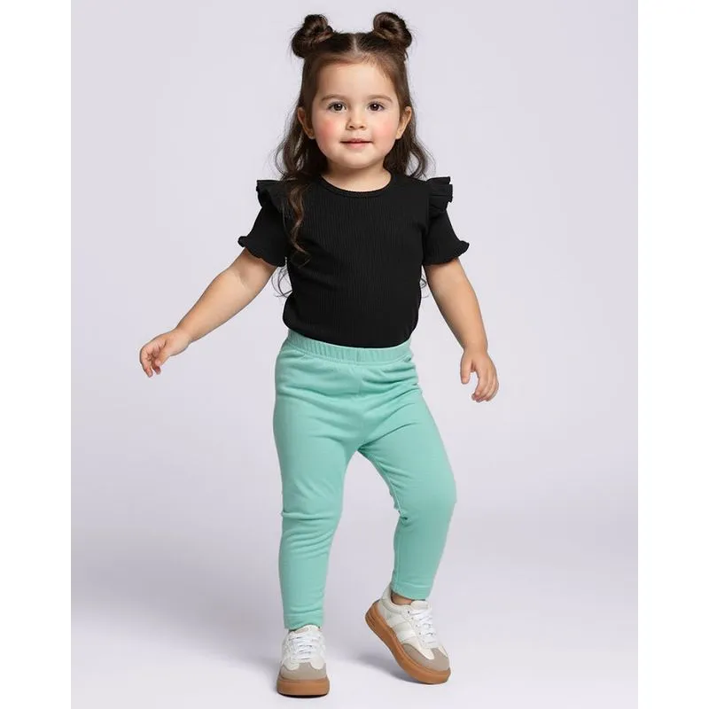 Calça Legging Bebê Lisa Verde 1