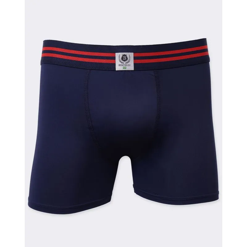 Cueca Masculina Boxer Cós com Estampa Sortida Marinho G